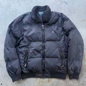 Polo by Ralph Lauren Black Charcoal Puffer Jacket